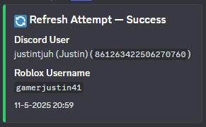Succesful Refresh log